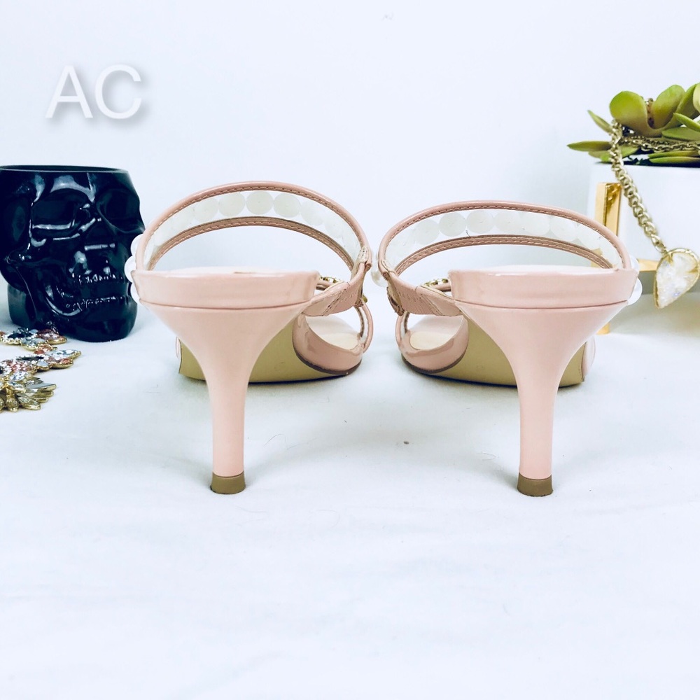 HP 🎉 Michael Shannon Pearl Embellished Pink Mules - Picture 6 of 8